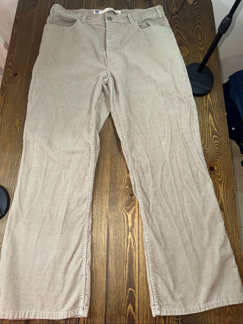 Gap 1969 Perfect Boot Corduroy Pants Jeans Men’s Size 36 x 30 tan khaki
